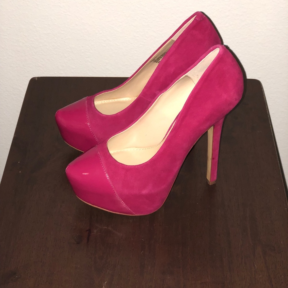 Pink/Magenta Steve Madden heels. Beautiful 4 inch heels. - Picture 2 of 4
